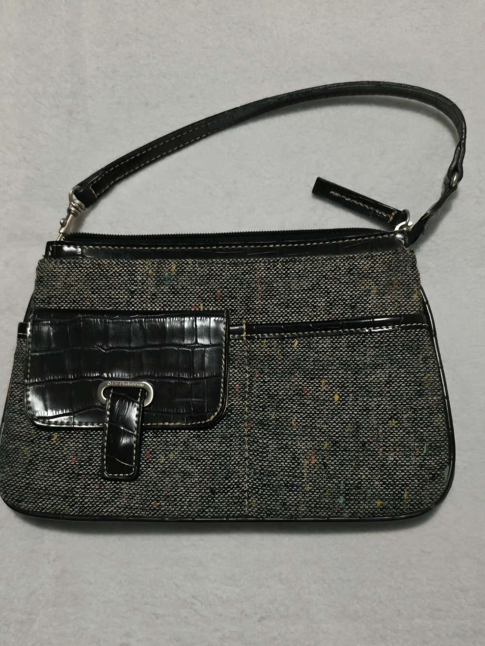 Liz Claiborne Black Tweed Mini Shoulder Bag